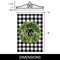 G128 Combo Pack Garden Flag Hanger 14IN & Garden Flag Welcome Wreath 12x18IN Printed Double Sided Burlap Fabric